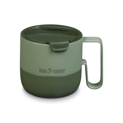 Afbeelding van Klean Kanteen Geisoleerde Mok met Flip deksel, 399ml/14oz Koffiebeker to go handvat RVS gecoat Sea Spray