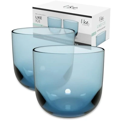 Afbeelding van Villeroy &amp; Boch Wasserglas, Set 2tlg 9x8cm Blauw
