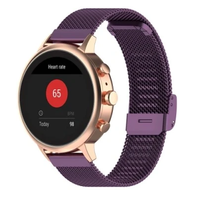 Afbeelding van Garmin Venu 3s / Vivoactive 4s 2s Vivomove Forerunner 255s Milanese bandje met klemsluiting Paars