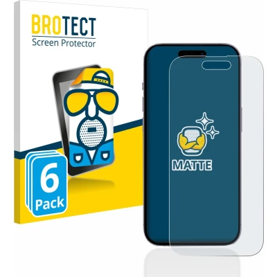 Afbeelding van BROTECT Screenprotector voor Apple iPhone 14 Pro Folie Beschermfolie matte (6 Stuks)