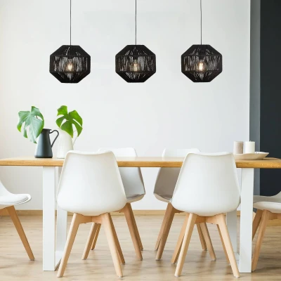 Afbeelding van Hanglamp Wicker, 3 lamps