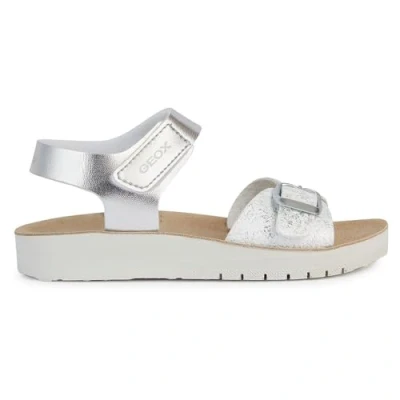 Afbeelding van Geox Costarei Sandalen voor kinderen, Maat: 28, Argent blanc Kunststof