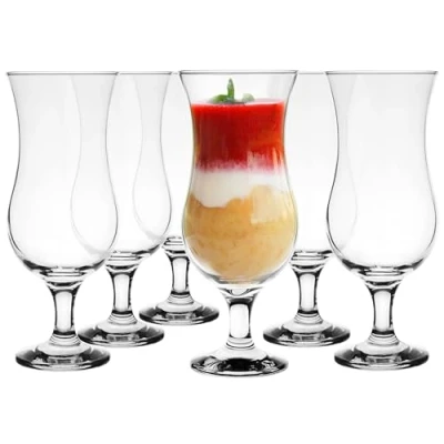 Afbeelding van Glasmark KROSNO, 420ml, Set van 6 stuks, Cocktailglazen, Pina Colada glas, Longdrinkglazen, Partyglazen, Milkshake Hoogglans Drinkglas