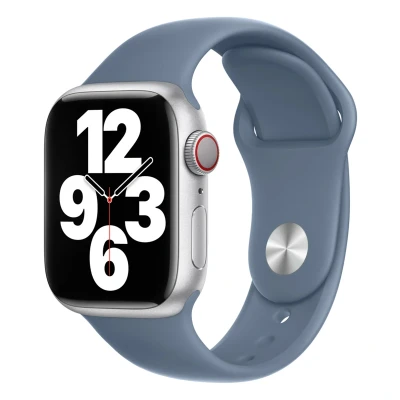 Afbeelding van Sport Band voor de Apple Watch Series 1 t/m 9 / SE (38/40/41 mm) 10 (42 Maat M/L Slate Blue