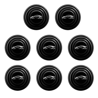 Afbeelding van Kuashidai 8 stuks autodeur absorberende en stille afdekking autodeurbescherming sticker tegen botsingen, universeel pvc, autodeur, randbescherming
