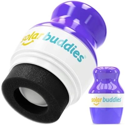 Afbeelding van Solar Buddies Heather Purple Zonnebrandcrème Applicator Herbruikbare roll on sponsapplicator voor zonnebrandcrème, Zonnebrand en lotion kinderen, volwassenen gezinnen Zonnebrandroller