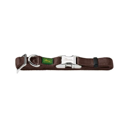 Afbeelding van Hunter Klikhalsband Alu Nylon Soft Bruin Hondenhalsband 45 65x2.5 cm