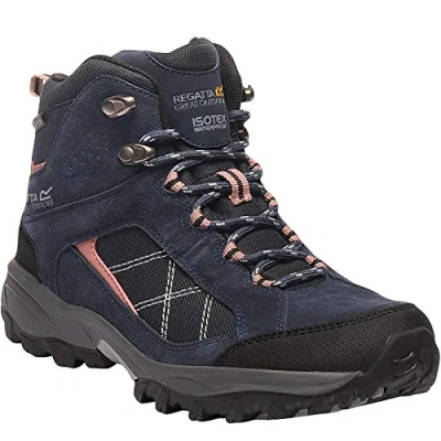 Afbeelding van Regatta Clydebank Mid Wandelschoenen Dames Blauw; Roze Maat 36