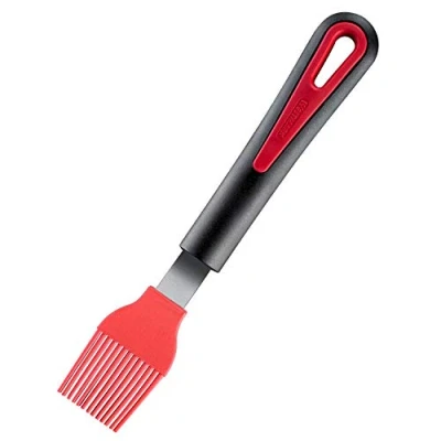 Afbeelding van Westmark Gallant borstel uit silicone zwart en rood 20.5x2.7x2cm