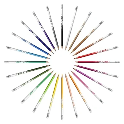 Afbeelding van BIC Kids Uitwisbare kleurpotloden met gum Illusion Evolution pak van 24 stuks