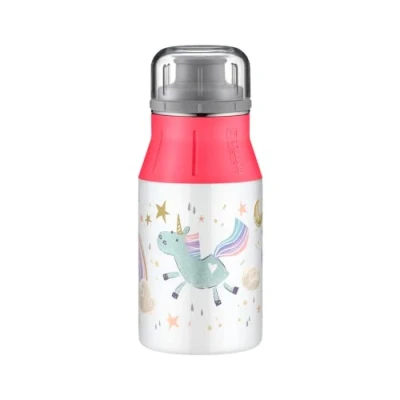 Afbeelding van Kinderdrinkfles elementBottle 400 ml regenboog, drinkfles lekvrij, dicht bij koolzuur, BPA vrij, fles voor kinderen, roestvrijstalen kleuterschool, schoorsteen en thee