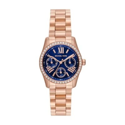 Afbeelding van Michael Kors Lexington Driekleurig horloge, MK5735, BraHardlineslet, Blauw en goud