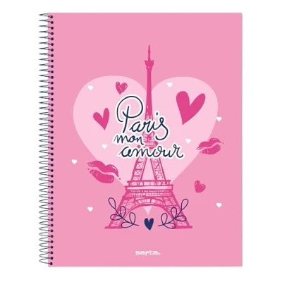 Afbeelding van Notitieboekje Safta Paris Roze Marineblauw A4 120 Lakens