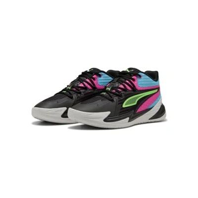 Afbeelding van Puma Dagger Basketbalschoenen Black/fluro pink, Heren, Maat: 41, pink Textiel/ synthetisch