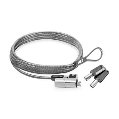 Afbeelding van ACT AC9040 Laptopslot Wedge Security Lock 2x Sleutels 2 meter