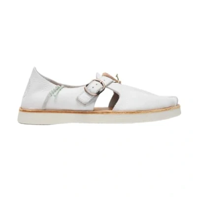 Afbeelding van Satorisan Benirras Premium Plat Sandalen Unisex Leer Kleur White Maat 43