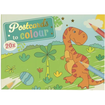 Afbeelding van Wins Holland Postkaarten Kleuren Dinosaurus