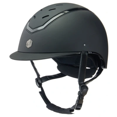 Afbeelding van Charles Owen Cap Kylo Black Matte/Black Gloss 56 58cm