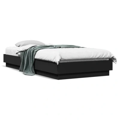 Afbeelding van Bedframe met LED verlichting zwart 100x200 cm