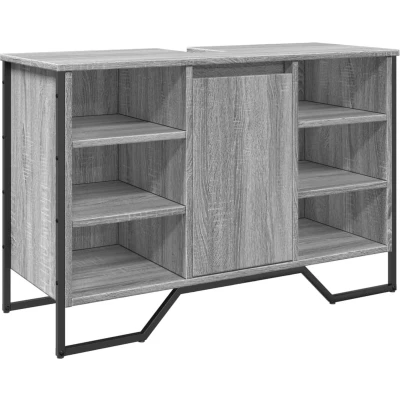Afbeelding van Wastafelkast 91x35x60 cm bewerkt hout grijs sonoma eikenkleurig
