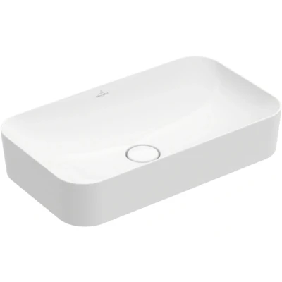 Afbeelding van Villeroy &amp; Boch Finion opzetwastafel zonder kraangat, overloop, wit