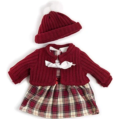 Afbeelding van Miniland Poppenkleding Winter 38 Cm Polyester Rood 4 delig