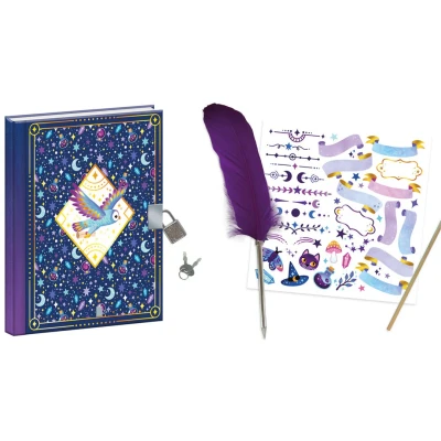 Afbeelding van Janod dagboek met slot en pen magic school