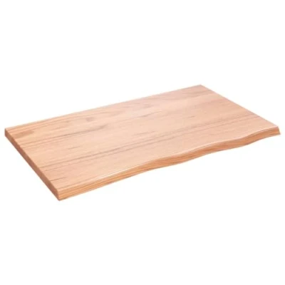 Afbeelding van Wastafelblad 60X50X2 Behandeld Massief Hout Lichtbruin