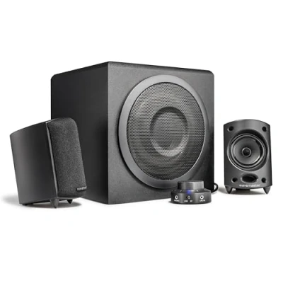 Afbeelding van Wavemaster 66206 Moody BT 2.1 luidsprekersysteem (65 watt) met Bluetooth Streaming actieve boxen gebruik voor tv/tablet/smartphone/PC, zwart