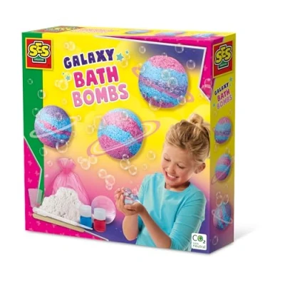 Afbeelding van SES Galaxy bad bruisballen meng je eigen kleuren heldere en heerlijke geuren inclusief bewaarzakje knutselen meisjes