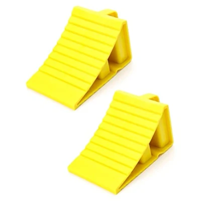 Afbeelding van QWORK® 2 stuks remblokken voor aanhangers, geschikt caravanaanhangers, geel