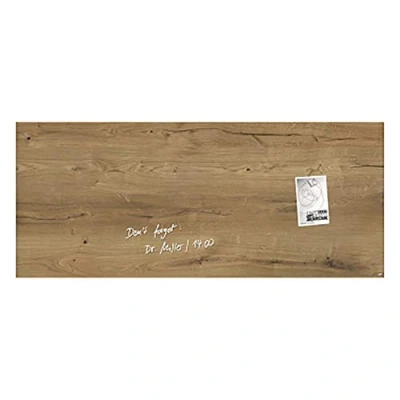 Afbeelding van Sigel glasmagneetbord Artverum 130x55cm Natural Wood SI GL247