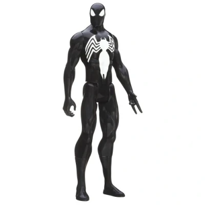 Afbeelding van Marvel Ultieme Spider Man Titan Hero serie, zwart pak figuur, 30,5 cm