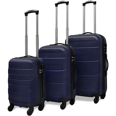 Image de vidaXL Jeu de valises rigides 3 pièces Argenté 45,5/55/66 cm91142