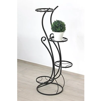 Afbeelding van DanDiBo KW410 Metalen bloemenrek zwart 96 cm met 4 legplanken
