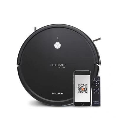 Image de Aspirateur Robot Roomie Smart Aspire et Lave Noir