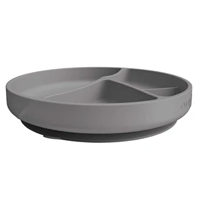 Afbeelding van Everyday Baby Silicone bord Met vakken zuignap Lichtgrijs