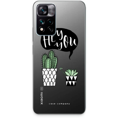 Afbeelding van Case Company® hoesje geschikt voor Xiaomi 11i Hypercharge Hey you cactus Soft Cover Telefoonhoesje Bescherming aan alle Kanten en Schermrand