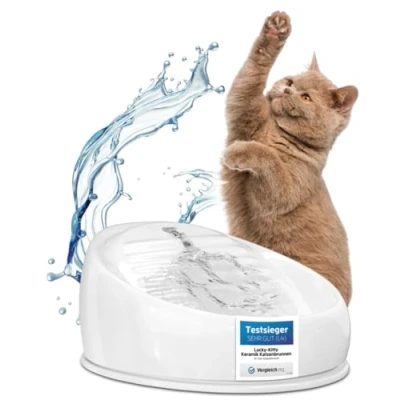 Afbeelding van Wit Lucky Kitty Keramische Drinkfontein 1,5 l