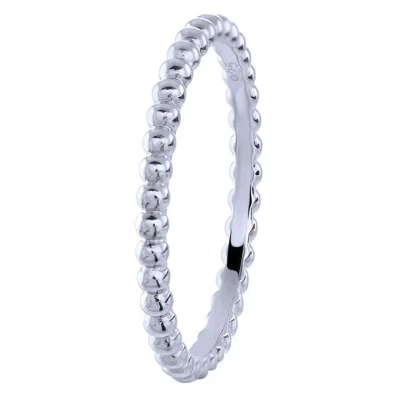 Afbeelding van Lucardi MET Bolletjes Ring silvercoloured, Dames, Maat: 50, Silver coloured