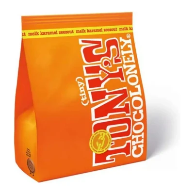 Afbeelding van Chocolade Tonys Chocolonely tiny melk karamel zeezout zak 135g