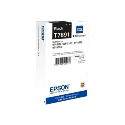 Image de Epson T7891 65.1 ml taille XXL noir original cartouche d&#039;impression pour WorkForce Pro WF 5110DW, 5190DW, 5190DW BAM, 5620DWF, 5690DWF, 5690DWF BAM