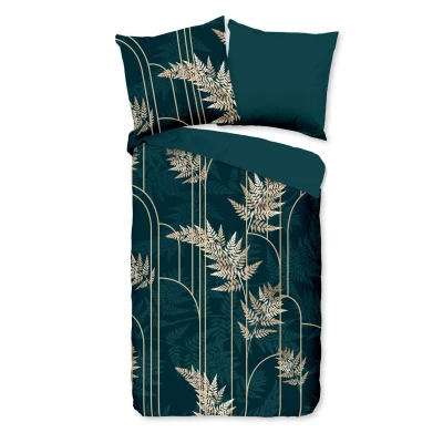 Afbeelding van Pure Dekbedovertrek &quot;gouden bladeren&quot; Groen (135x200 cm) Microfiber