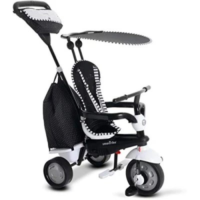Afbeelding van smarTrike Glow Touch Steering 6952400 driewieler 4 in 1 zwart/wit