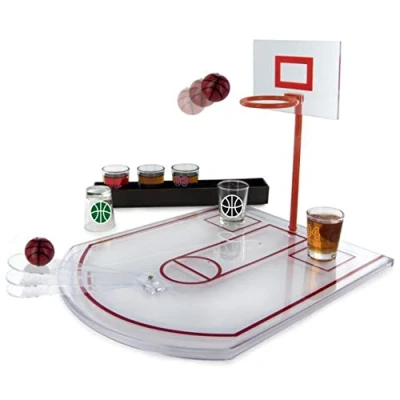 Afbeelding van Drinkspel Minibasketbal met borrelglas