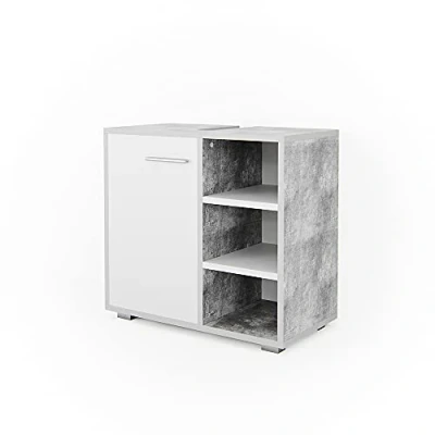 Afbeelding van Vicco Wastafelonderkast Perry, Beton/Beton, 60 x 55.6 cm
