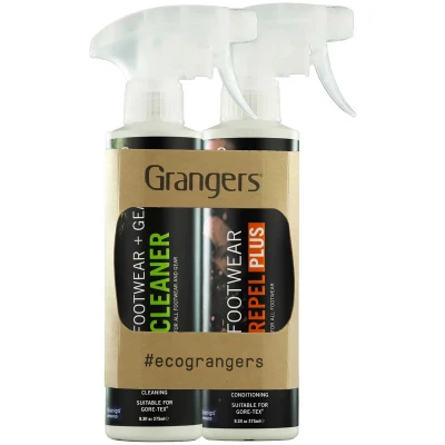 Image de Grangers Footwear and Gear Cleaner Spray + Repel Plus Eco Twin Pack Articles d&#039;entretien pour les vêtements