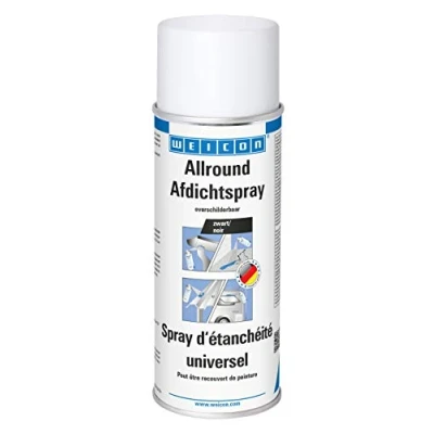 Afbeelding van WEICON Universele afdichtingsspray 400 ml / zwarte kunststof lijmspray, voor het vullen van voegen en scheuren
