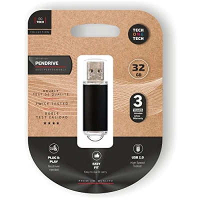 Afbeelding van USB stick Tech One TEC3008 32 Zwart GB