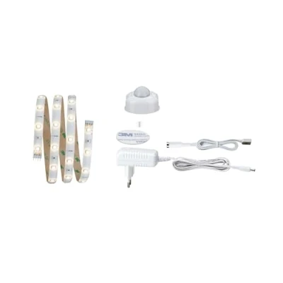 Afbeelding van Paulmann Night Comfort 70955 LED strip complete set Met bewegingsmelder connector (male) 12 V 1 m Warmwit stuk(s)